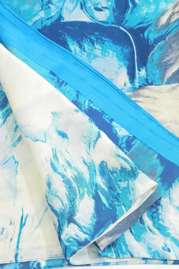 Watercolour Scarf In Blue
