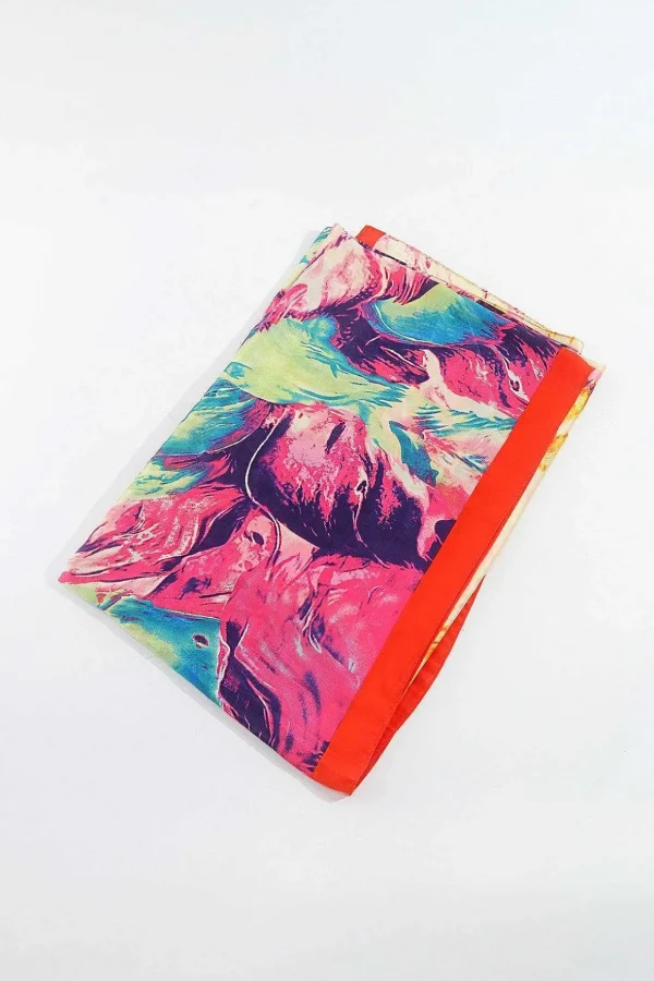 Watercolour Scarf In Red