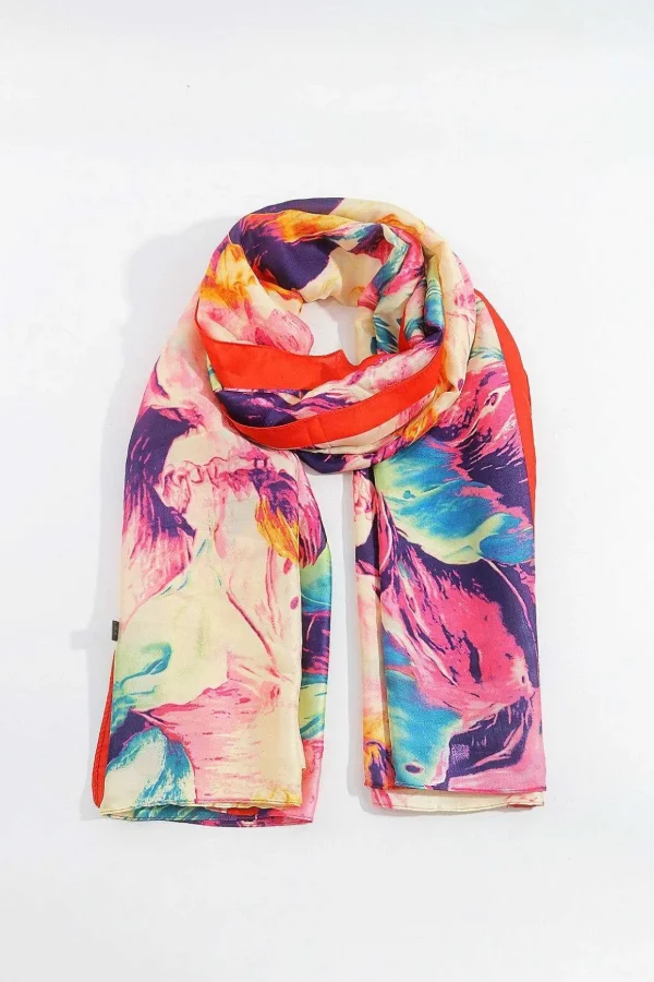 Watercolour Scarf In Red