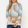 Wave Knit In Multi Print