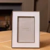 White & Silver Trimmed Frame