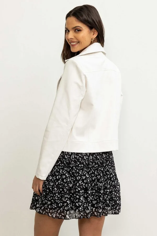 White Biker Jacket