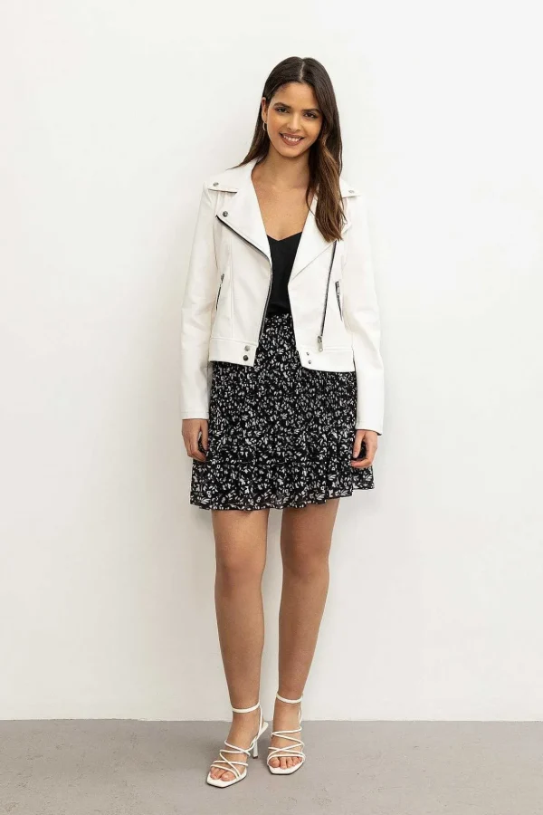 White Biker Jacket