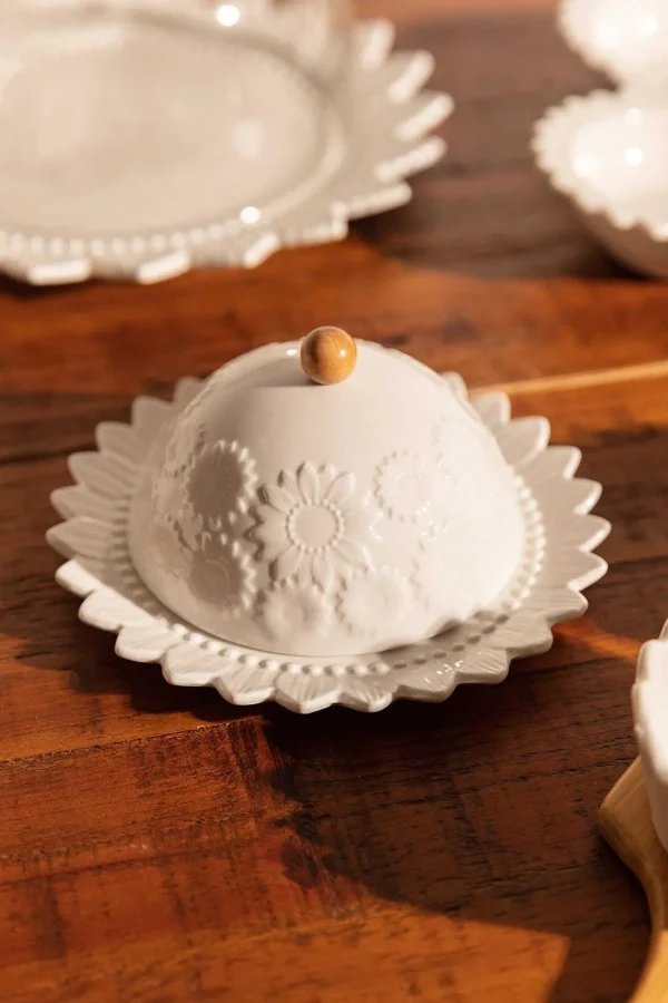 White Ceramic Butter Dish