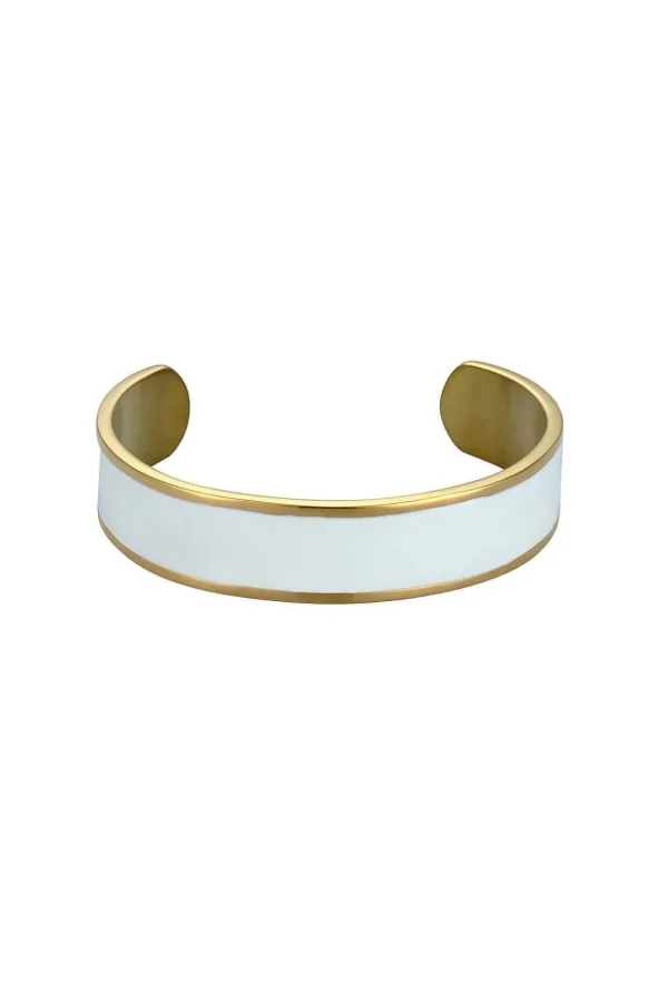 White Enamel Bangle