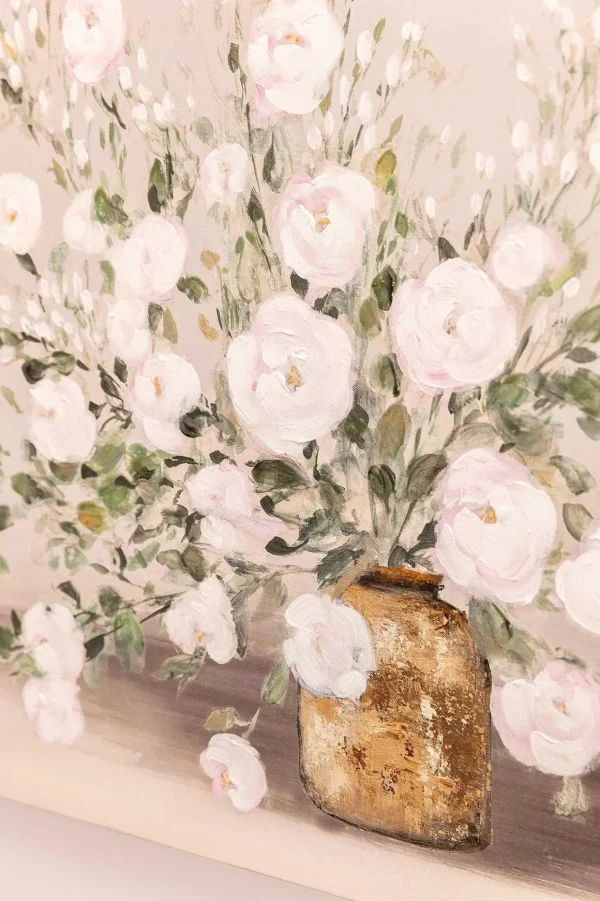 White Flower Posy Canvas Wall Art