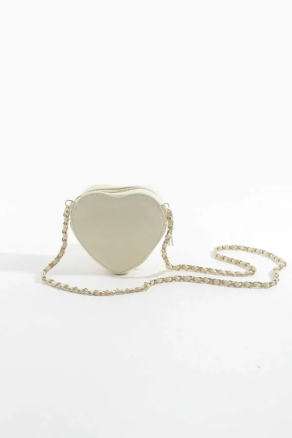 White Heart Crossbody Bag