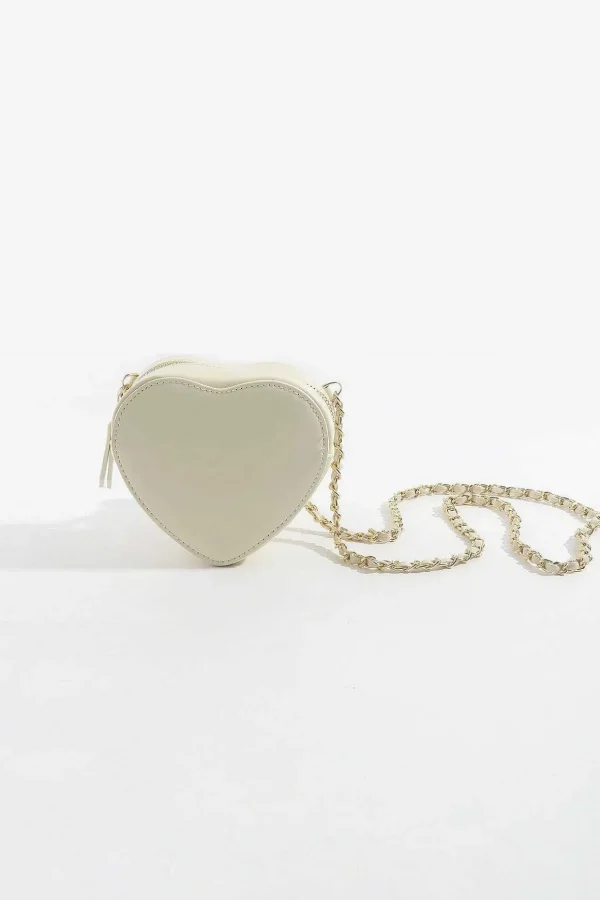 White Heart Crossbody Bag