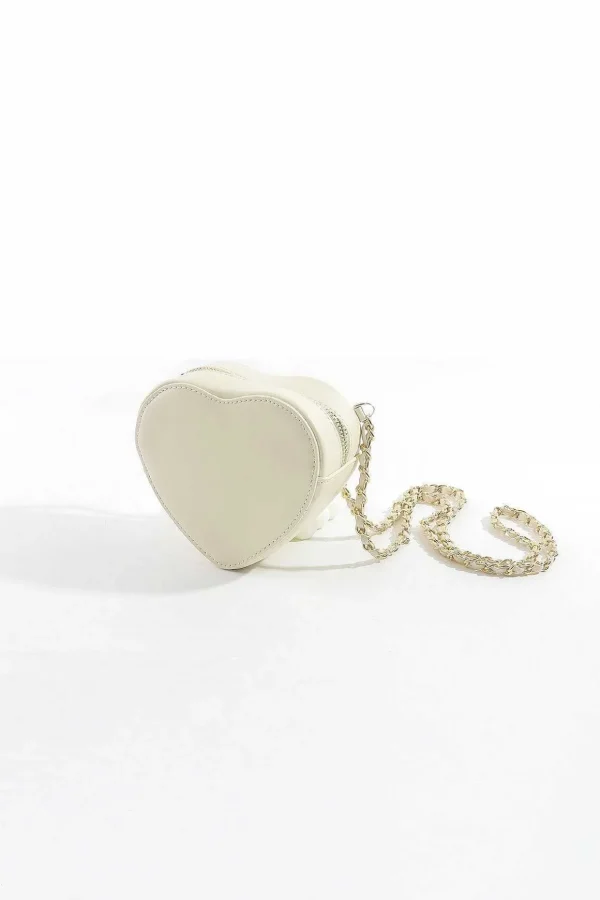 White Heart Crossbody Bag