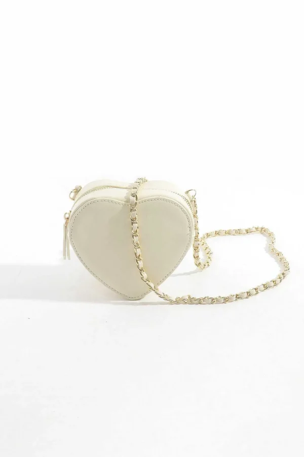 White Heart Crossbody Bag
