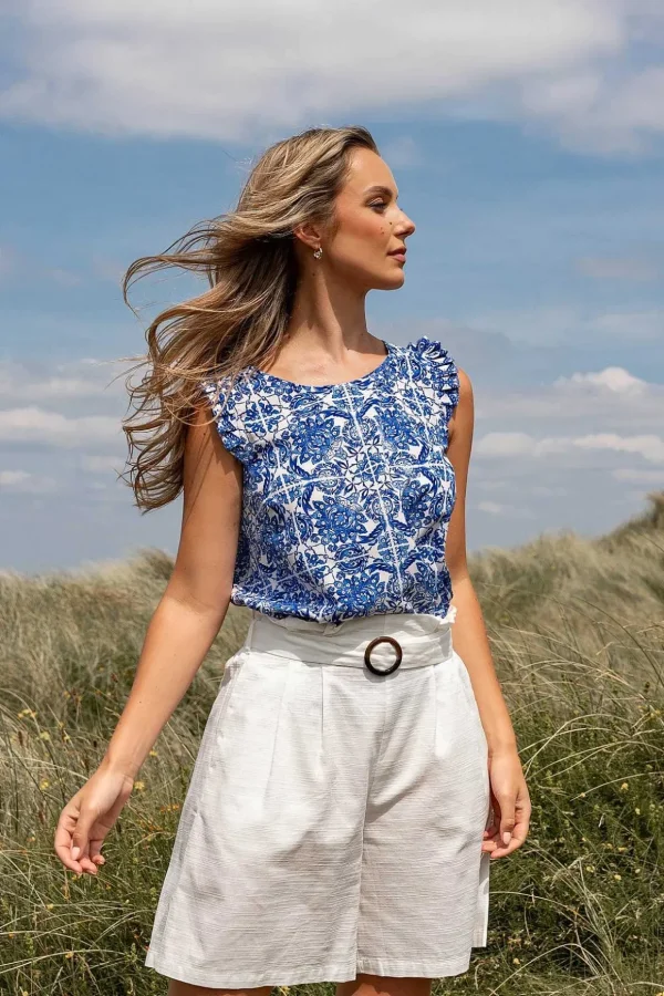 White High Waist Shorts