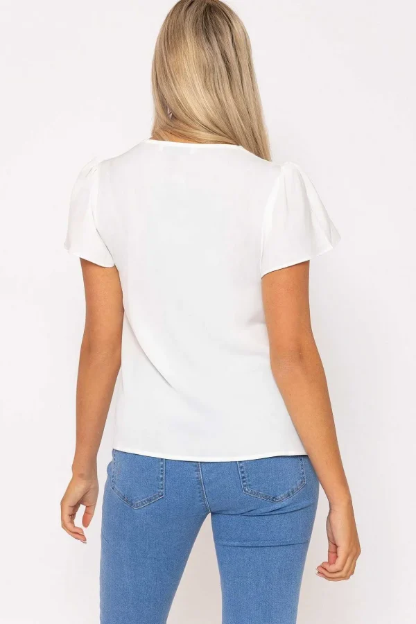 White Lace Trim Top