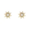 White Opal Crystal Sunshine Earrings