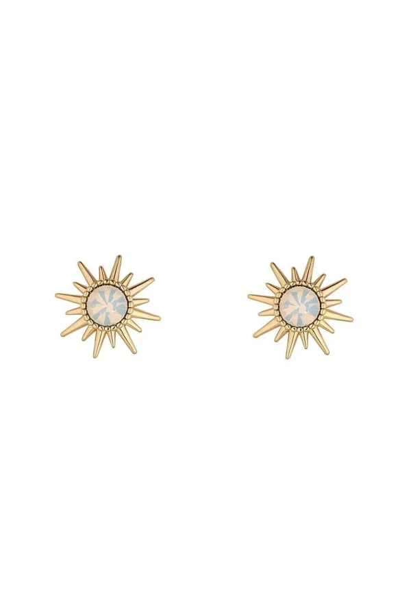 White Opal Crystal Sunshine Earrings