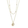 White Opal Crystal Sunshine Layered Necklace