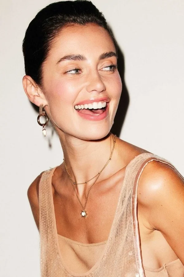 White Opal Crystal Sunshine Layered Necklace