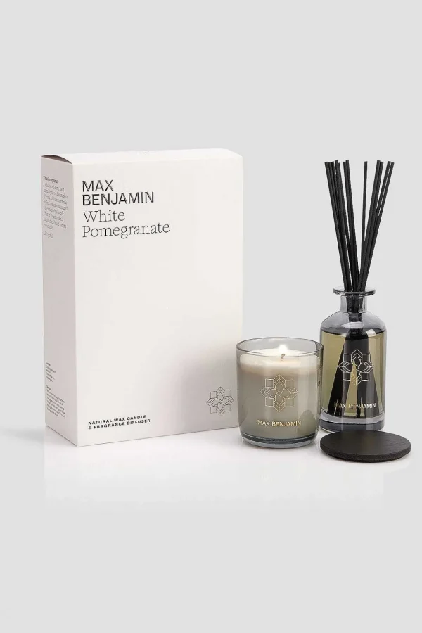 White Pomegranate Candle & Diffuser Gift Set