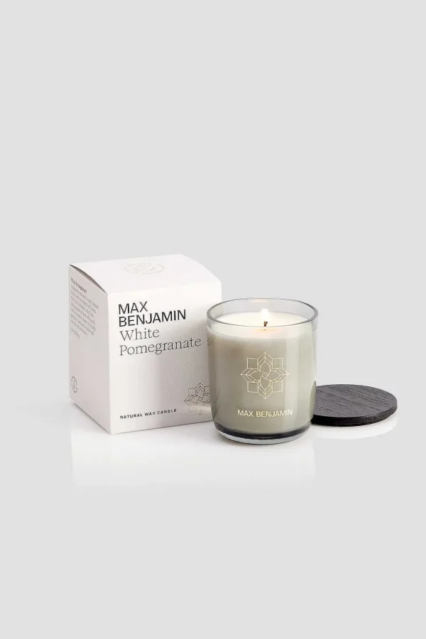 White Pomegranate Natural Wax Candle