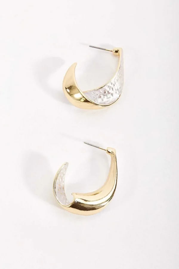 White Spiral Hoop Earrings