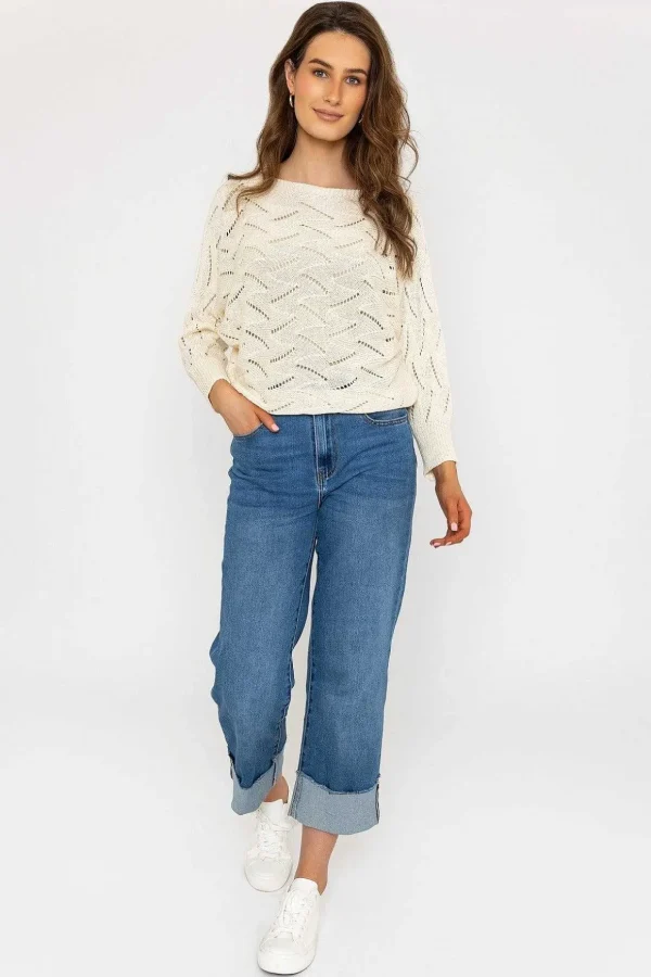 White Woven Knit