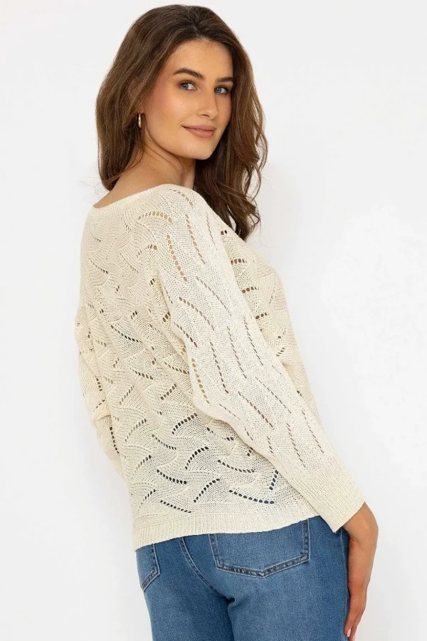 White Woven Knit