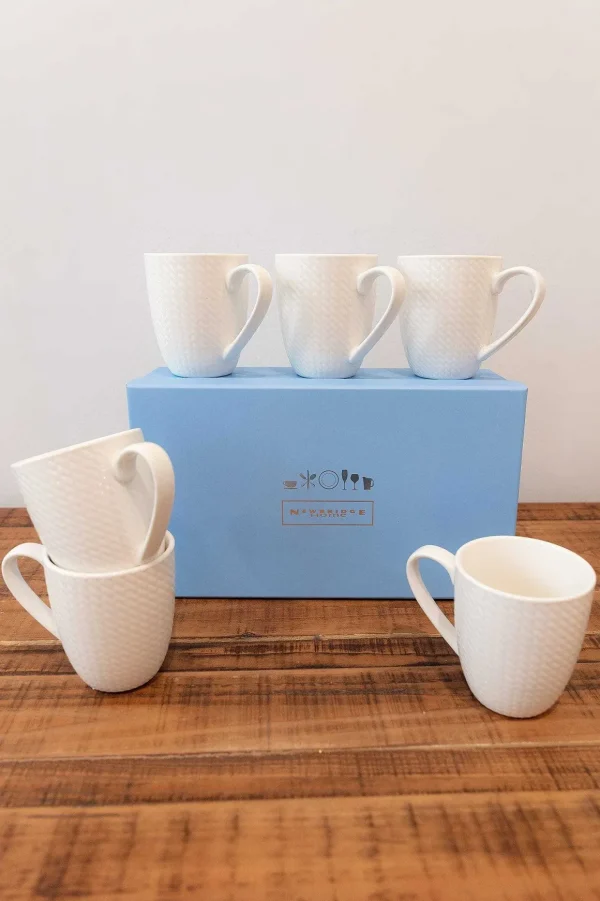 Whiteware 6 Piece Mug Set