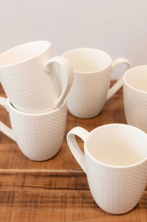 Whiteware 6 Piece Mug Set