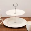 Whiteware 2 Tier Cake Stand