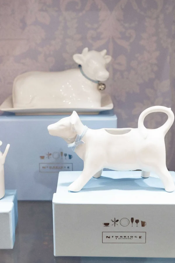 Whiteware Cow Milk Jug