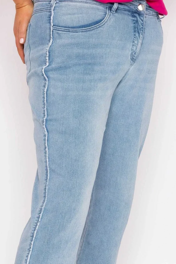 Wide Leg Culotte Jeans In Denim