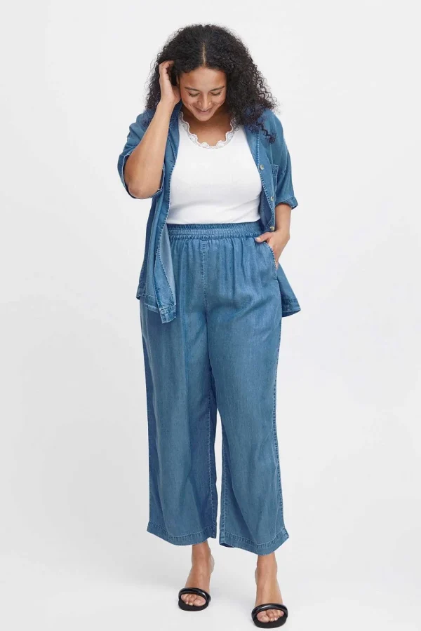 Wide Leg Jeans In Denim