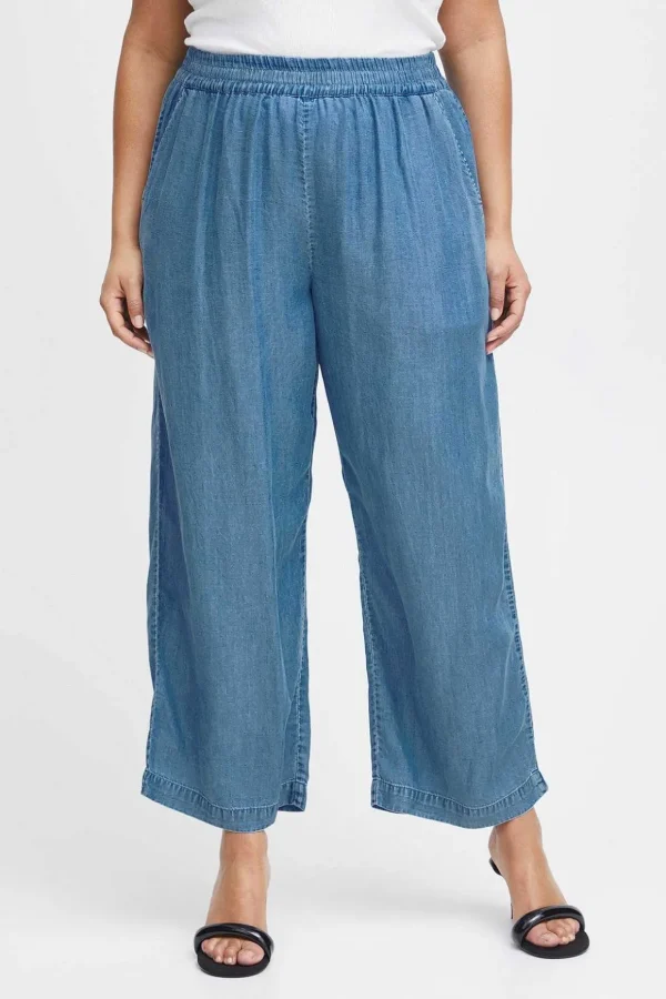 Wide Leg Jeans In Denim
