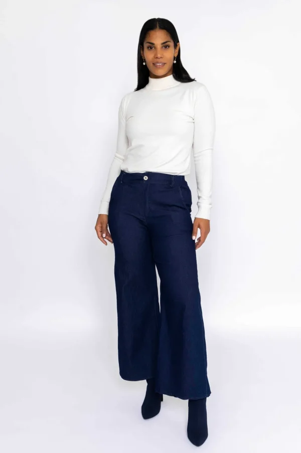 Wide Leg Jeans In Denim