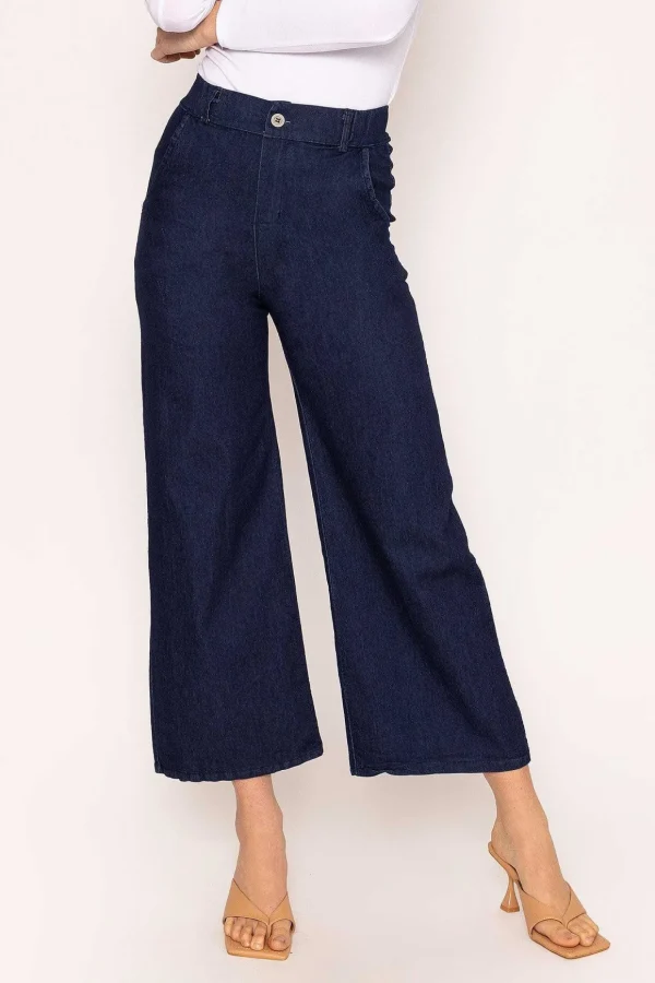 Wide Leg Jeans In Denim