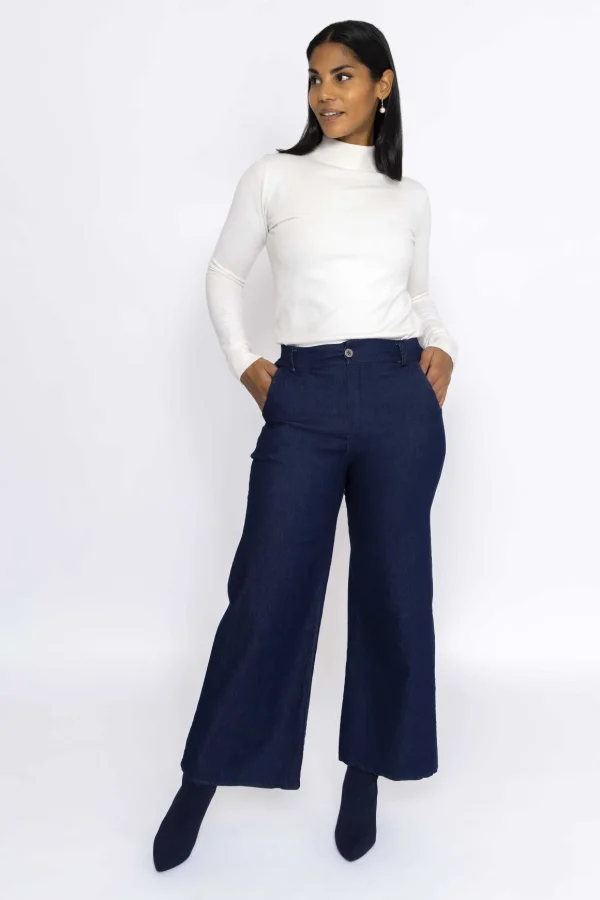 Wide Leg Jeans In Denim