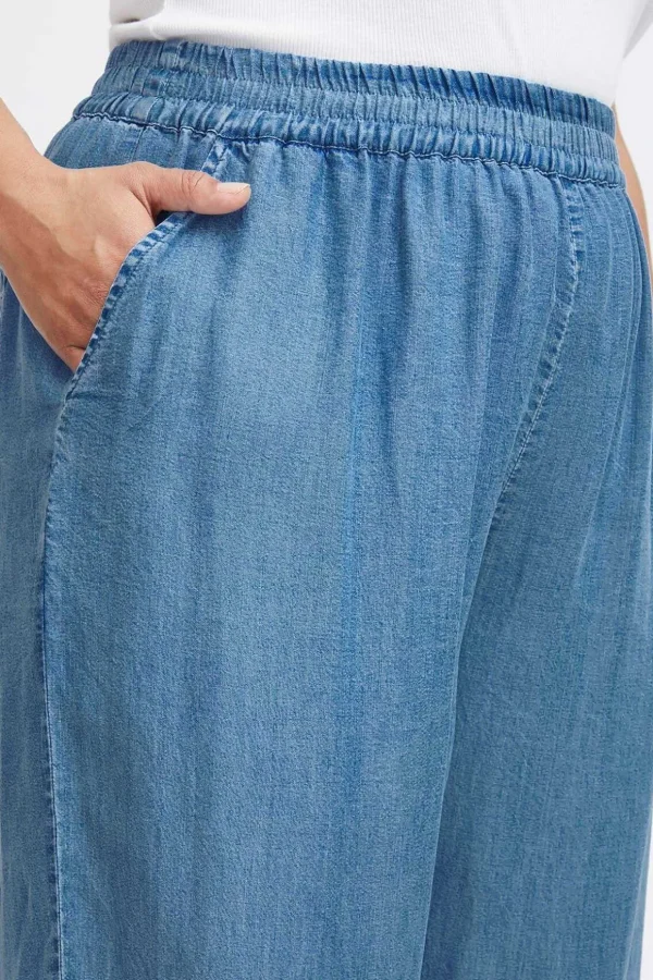 Wide Leg Jeans In Denim