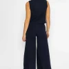 Wide Leg Pants In Navy