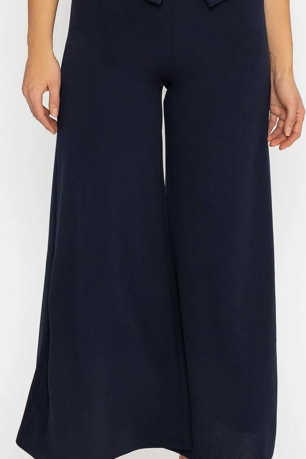 Wide Leg Pants In Navy