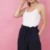 Wide Leg Trousers In Navy