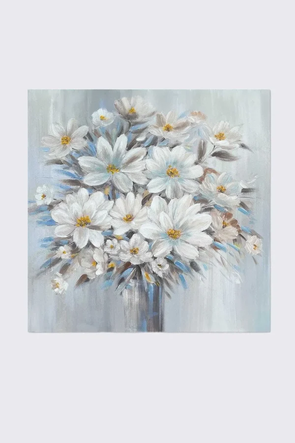 Wild Aster White Posy Wall Art