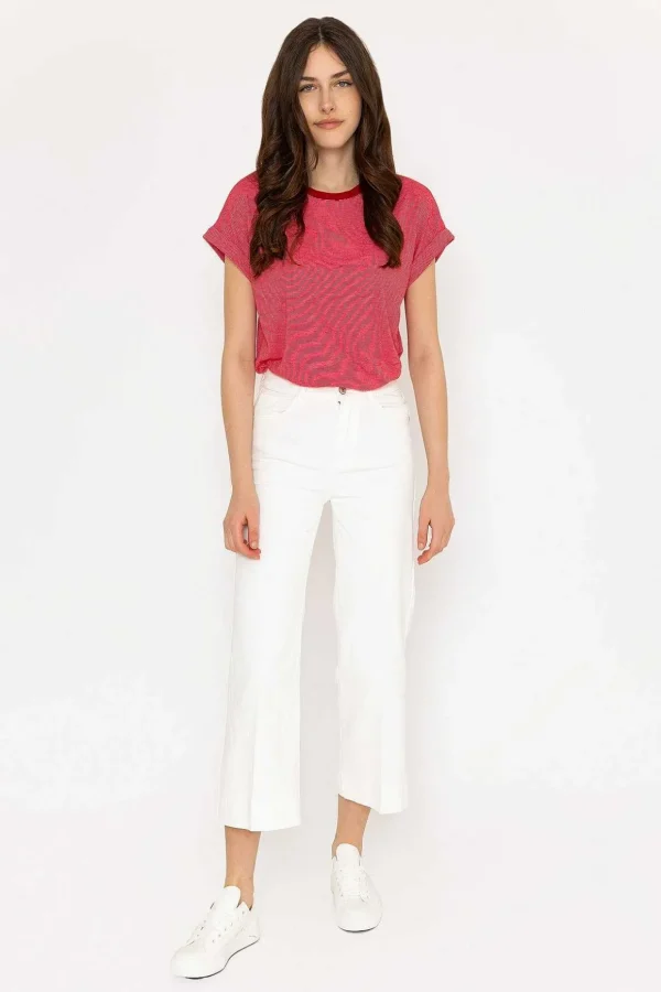 Windy Crop White Denim Jeans