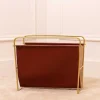 Wood & Gold Magazine Rack