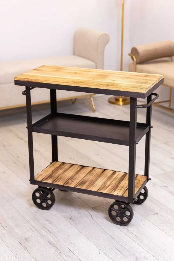 Wooden Bar Cart