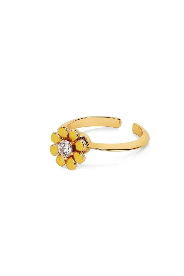 Yellow Flower Revolving Ring