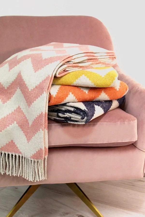 Ziggy Throw 127X178Cm In Orange And Grey