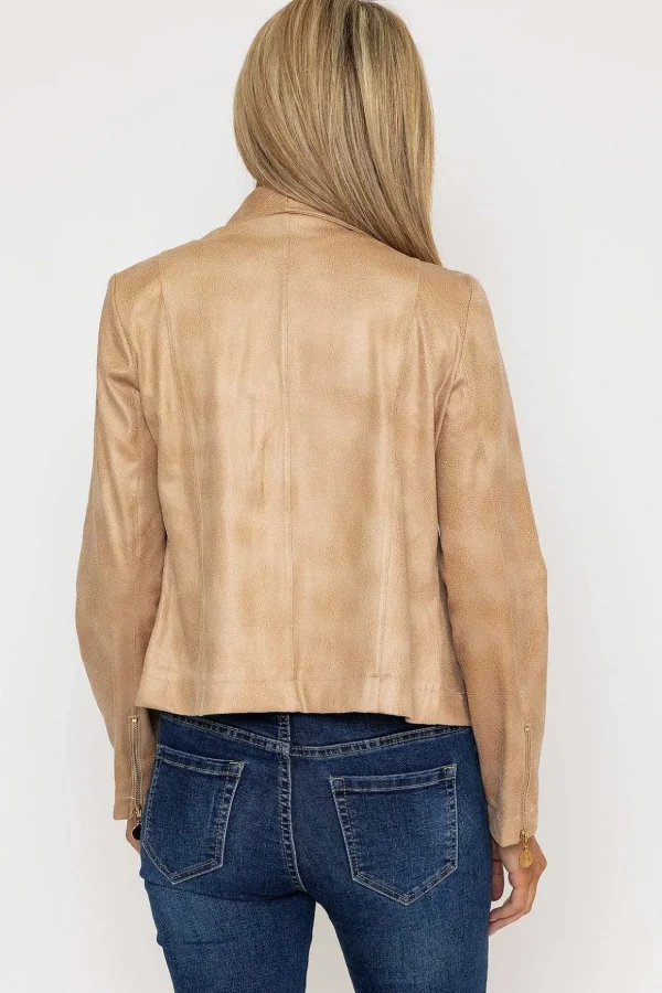 Zip Jacket In Camel